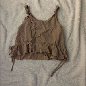 HYFVE Tan Ruffle Camisole